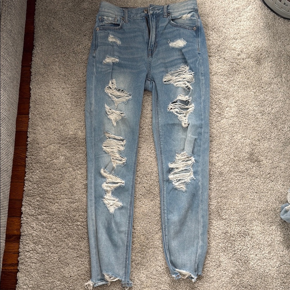Distressed Light Blue Women's Jeans